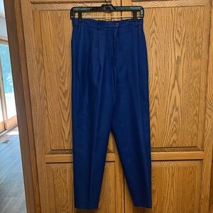 Doncaster Woven Silk Cobalt Blue Trousers
